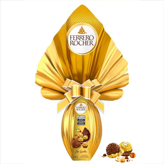 Ovo De Páscoa Ferrero Rocher 225g Chocolate Pedaços De Avelã